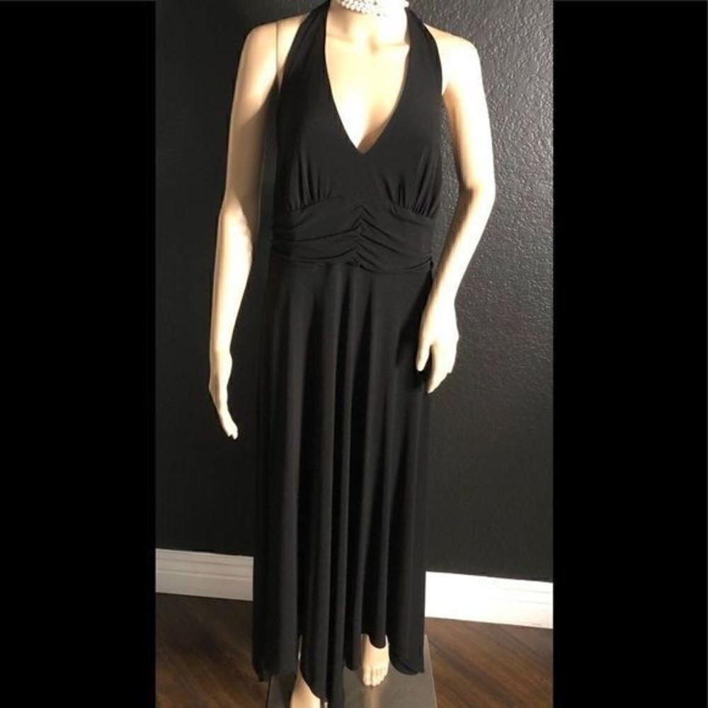 Bobbie Bee Black Halter Dress - Picture 3 of 8